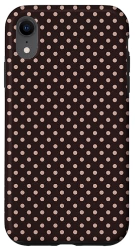 Klassisches Punktemuster, braun, Boho-Hülle mit Punkten Hülle für iPhone XR von I Love Polka Dots!