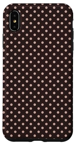 Klassisches Punktemuster, braun, Boho-Hülle mit Punkten Hülle für iPhone XS Max von I Love Polka Dots!