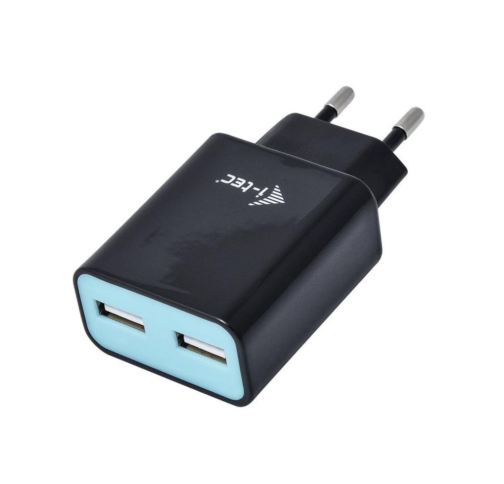 I-TEC 2 Port 2.4A Schwarz USB-Ladegerät (2400,00 mA, Schwarz Netzladeadapter) von I-TEC