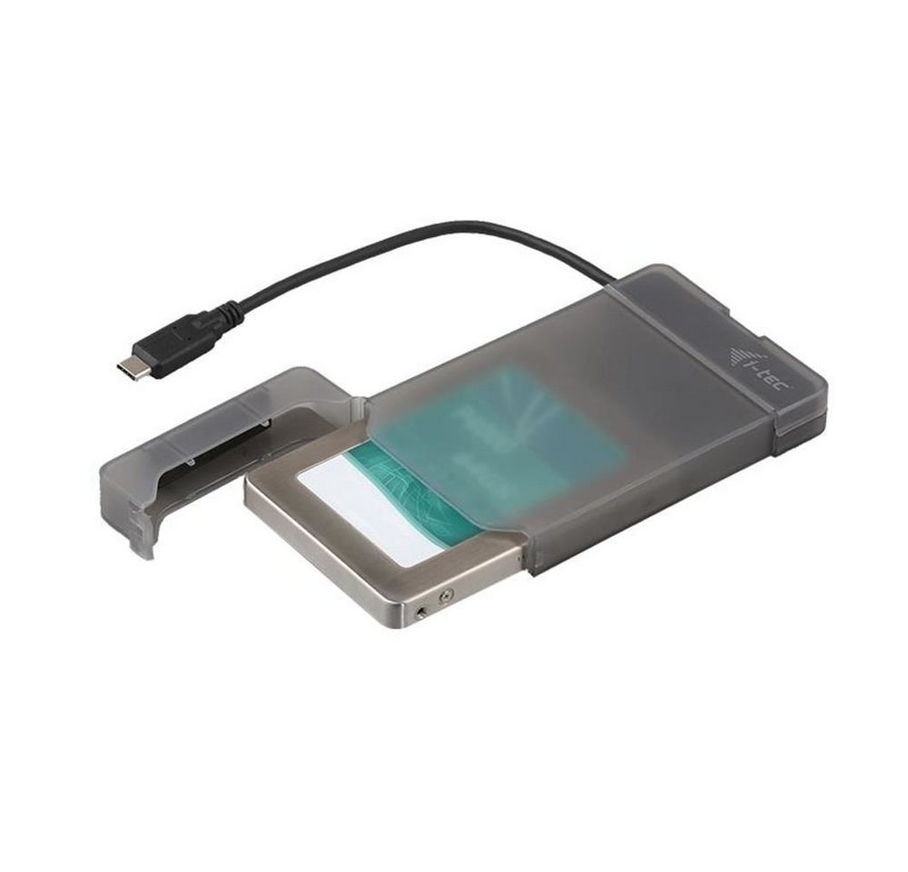 I-TEC Festplatten-Gehäuse MySafe USB-C Easy, für 2.5" SATA HDD SSD I/II/III Transparent von I-TEC