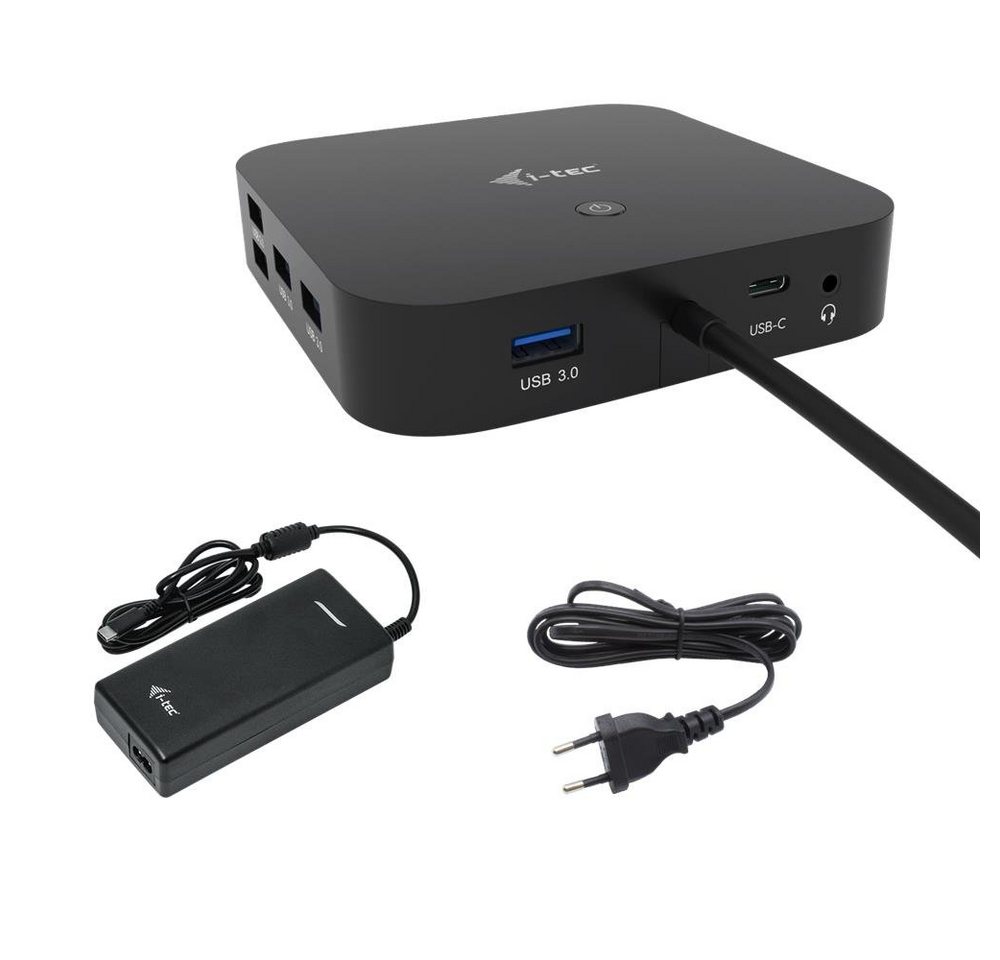 I-TEC Laptop-Dockingstation USB-C HDMI DP mit Power Delivery 100 W, + Universal Netzteil 112 W von I-TEC