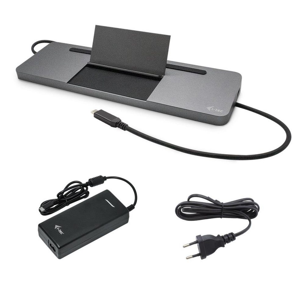 I-TEC Laptop-Dockingstation USB-C Metal Ergonomic 4K Triple Display Docking Station PD 85 W, + Universal Netzteil 112 W von I-TEC