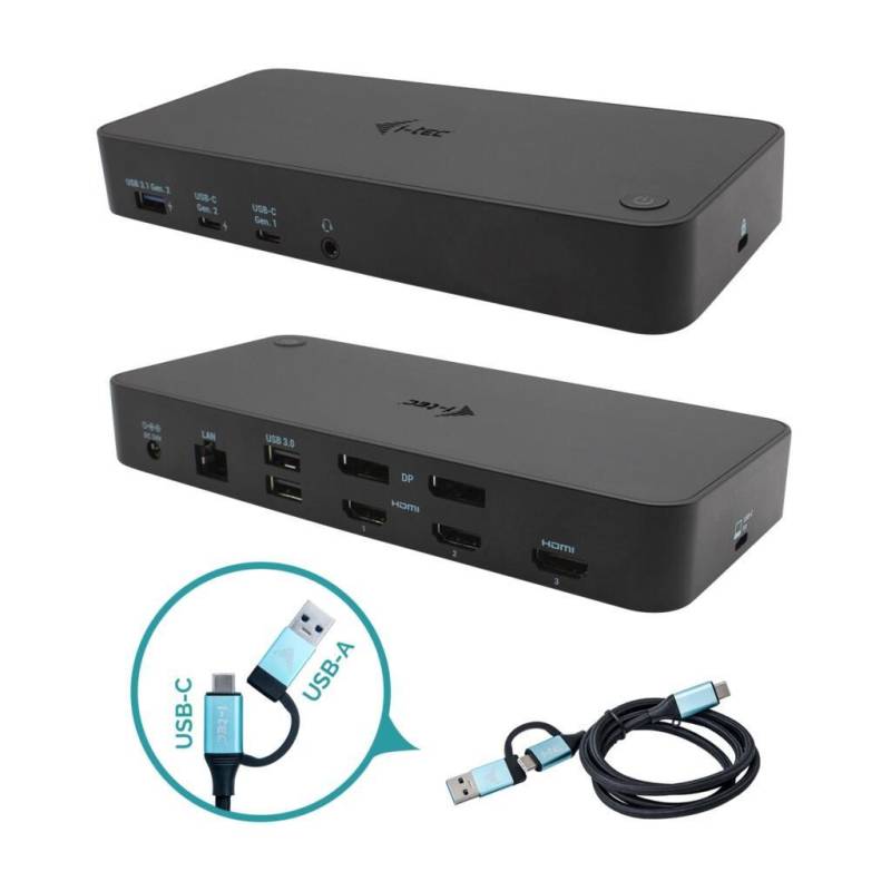 I-TEC USB 3.0/USB-C/Thunderbolt 3x 4K Docking Station mit Power Delivery 100W von I-TEC