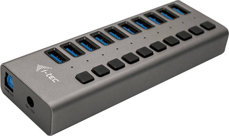 I-TEC USB 3.0 Charging HUB 10 port + Power Adapter 48 W USB-Ladegerät von I-TEC