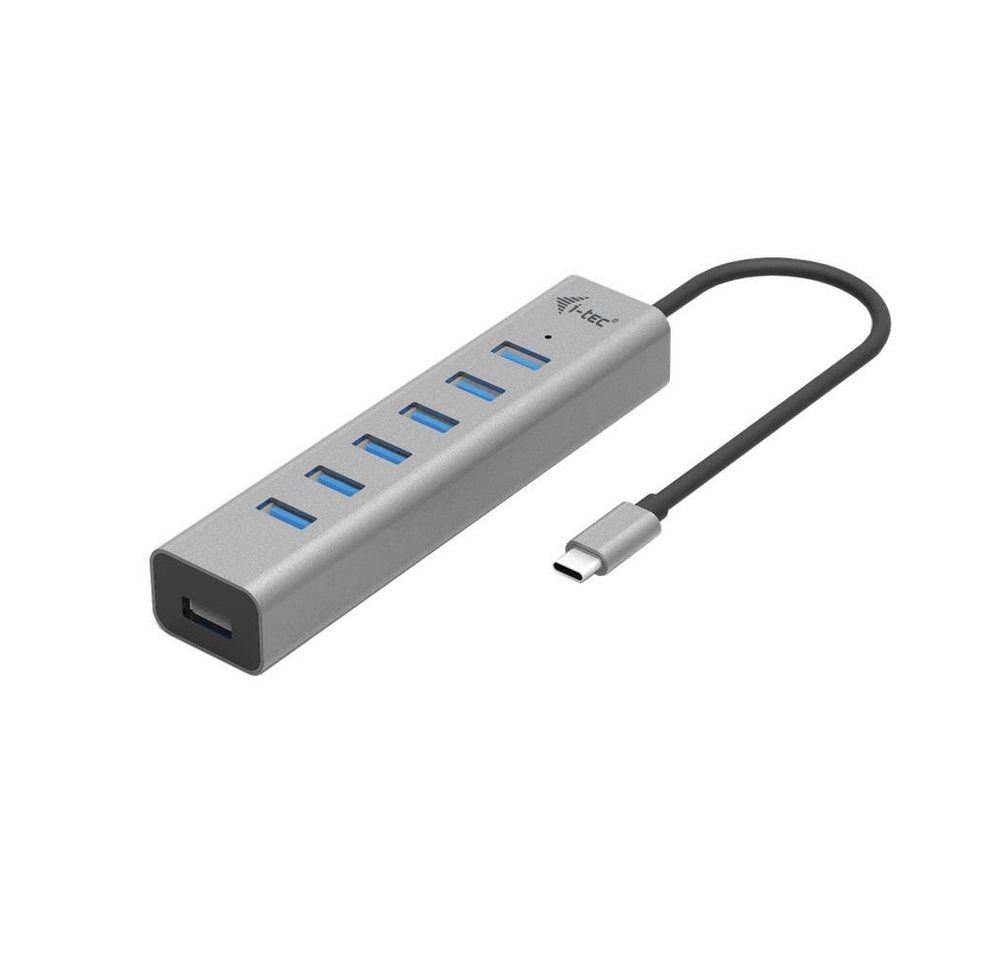 I-TEC USB-C Ladegerät Metall HUB 7 Por USB-Ladegerät (für bis zu 7 Geräte) von I-TEC