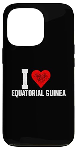 Lustiges Design Retro I Love Äquatorialguinea mit rotem Herz Hülle für iPhone 13 Pro von I love "Custom" All Country's Tee