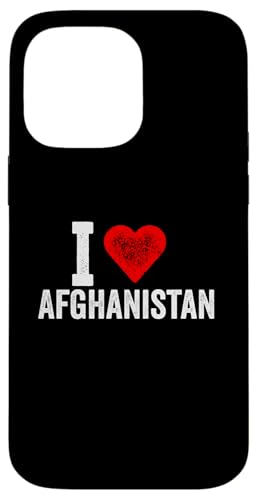 Lustiges Design Retro I Love Afghanistan mit rotem Herz Hülle für iPhone 14 Pro Max von I love "Custom" All Country's Tee