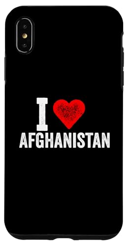 Lustiges Design Retro I Love Afghanistan mit rotem Herz Hülle für iPhone XS Max von I love "Custom" All Country's Tee