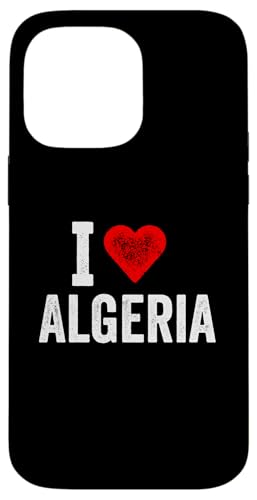 Lustiges Design Retro I Love Algerien mit rotem Herz Hülle für iPhone 14 Pro Max von I love "Custom" All Country's Tee