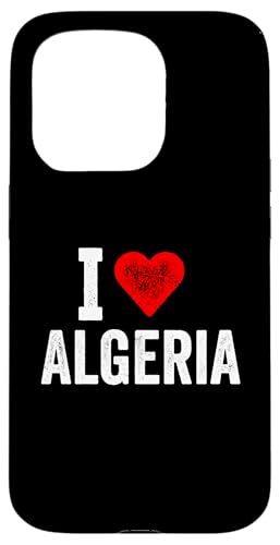 Lustiges Design Retro I Love Algerien mit rotem Herz Hülle für iPhone 15 Pro von I love "Custom" All Country's Tee