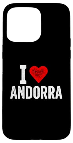 Lustiges Design Retro I Love Andorra mit rotem Herz Hülle für iPhone 15 Pro Max von I love "Custom" All Country's Tee