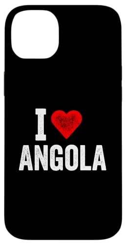 Lustiges Design Retro I Love Angola mit rotem Herz Hülle für iPhone 14 Plus von I love "Custom" All Country's Tee
