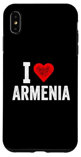 Lustiges Design Retro I Love Armenia mit rotem Herz Hülle für iPhone XS Max von I love "Custom" All Country's Tee
