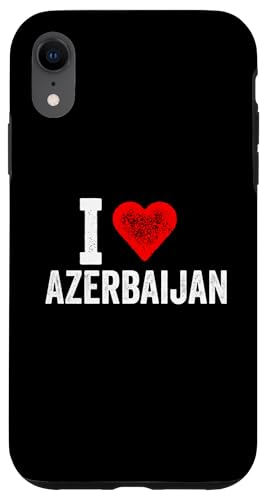 Lustiges Design Retro I Love Aserbaidschan mit rotem Herz Hülle für iPhone XR von I love "Custom" All Country's Tee