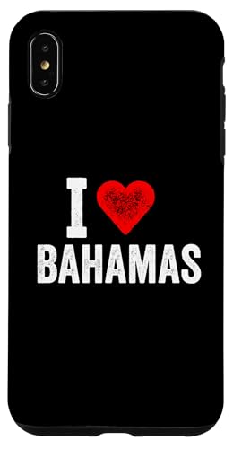 Lustiges Design Retro I Love Bahamas mit rotem Herz Hülle für iPhone XS Max von I love "Custom" All Country's Tee