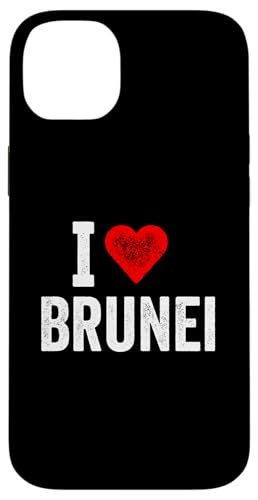 Lustiges Design Retro I Love Brunei mit rotem Herz Hülle für iPhone 14 Plus von I love "Custom" All Country's Tee