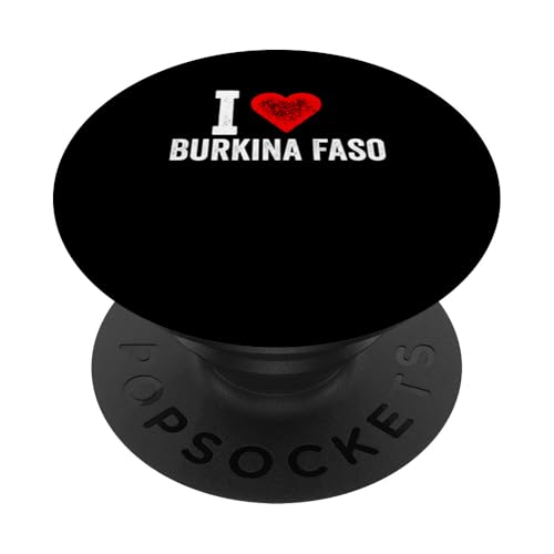 Lustiges Design Retro I Love Burkina Faso mit rotem Herz PopSockets Klebender PopGrip Lustiges Design Retro I Love Burkina Faso mit rotem Herz PopSockets Klebender PopGrip von I love "Custom" All Country's Tee