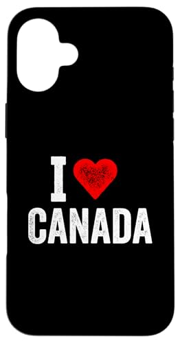 Lustiges Design Retro I Love Canada mit rotem Herz Hülle für iPhone 16 Plus von I love "Custom" All Country's Tee