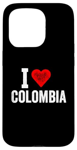 Lustiges Design Retro I Love Colombia mit rotem Herz Hülle für iPhone 15 Pro von I love "Custom" All Country's Tee