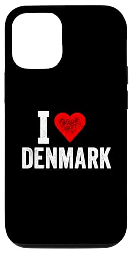 Lustiges Design Retro I Love Dänemark mit rotem Herz Hülle für iPhone 12/12 Pro von I love "Custom" All Country's Tee