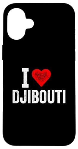 Lustiges Design Retro I Love Dschibuti mit rotem Herz Hülle für iPhone 16 Plus von I love "Custom" All Country's Tee