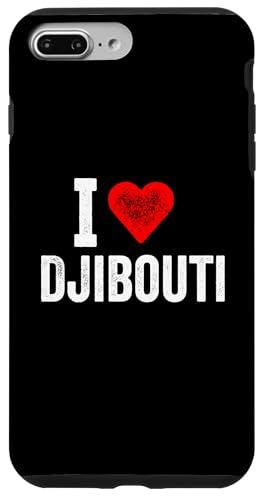 Lustiges Design Retro I Love Dschibuti mit rotem Herz Hülle für iPhone 7 Plus/8 Plus von I love "Custom" All Country's Tee
