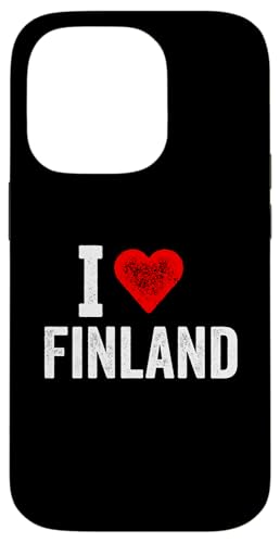 Lustiges Design Retro I Love Finnland mit rotem Herz Hülle für iPhone 14 Pro von I love "Custom" All Country's Tee
