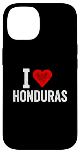 Lustiges Design Retro I Love Honduras mit rotem Herz Hülle für iPhone 14 von I love "Custom" All Country's Tee