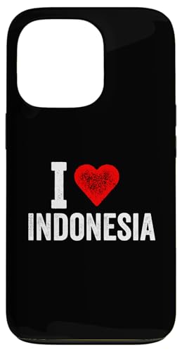 Lustiges Design Retro I Love Indonesia mit rotem Herz Hülle für iPhone 13 Pro von I love "Custom" All Country's Tee