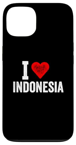 Lustiges Design Retro I Love Indonesia mit rotem Herz Hülle für iPhone 13 von I love "Custom" All Country's Tee