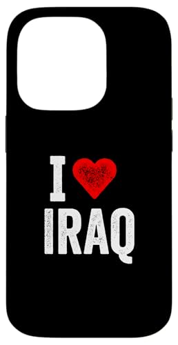 Lustiges Design Retro I Love Irak mit rotem Herz Hülle für iPhone 14 Pro von I love "Custom" All Country's Tee