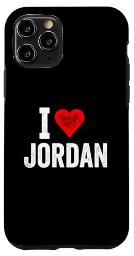 Lustiges Design Retro I Love Jordan mit rotem Herz Hülle für iPhone 11 Pro von I love "Custom" All Country's Tee