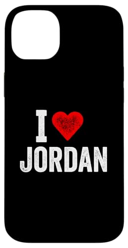 Lustiges Design Retro I Love Jordan mit rotem Herz Hülle für iPhone 14 Plus von I love "Custom" All Country's Tee