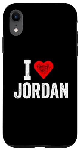 Lustiges Design Retro I Love Jordan mit rotem Herz Hülle für iPhone XR von I love "Custom" All Country's Tee