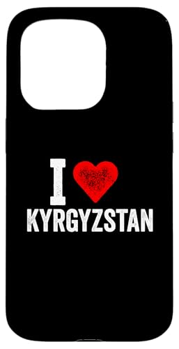 Lustiges Design Retro I Love Kirgisistan mit rotem Herz Hülle für iPhone 15 Pro von I love "Custom" All Country's Tee