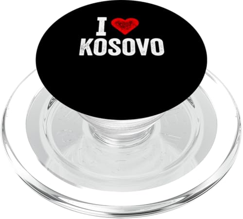 Lustiges Design Retro I Love Kosovo mit rotem Herz PopSockets PopGrip für MagSafe von I love "Custom" All Country's Tee
