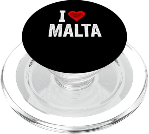 Lustiges Design Retro I Love Malta mit rotem Herz PopSockets PopGrip für MagSafe Lustiges Design Retro I Love Malta mit rotem Herz PopSockets PopGrip für MagSafe von I love "Custom" All Country's Tee