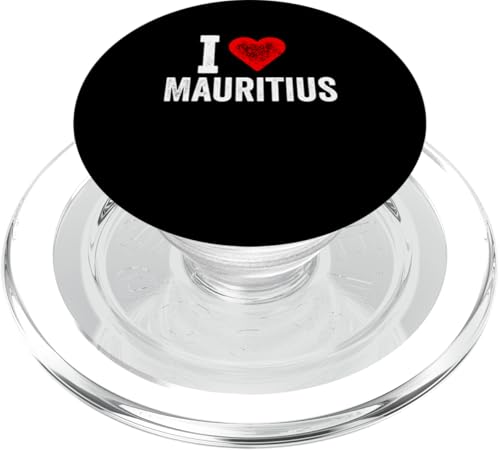 Lustiges Design Retro I Love Mauritius mit rotem Herz PopSockets PopGrip für MagSafe Lustiges Design Retro I Love Mauritius mit rotem Herz PopSockets PopGrip für MagSafe von I love "Custom" All Country's Tee