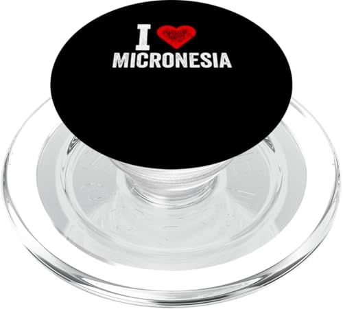 Lustiges Design Retro I Love Mikronesien mit rotem Herz PopSockets PopGrip für MagSafe Lustiges Design Retro I Love Mikronesien mit rotem Herz PopSockets PopGrip für MagSafe von I love "Custom" All Country's Tee
