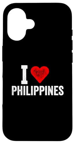 Lustiges Design Retro I Love Philippines mit rotem Herz Hülle für iPhone 16 von I love "Custom" All Country's Tee