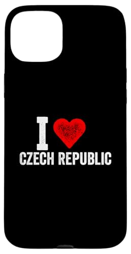 Lustiges Design Retro I Love Tschechische Republik mit rotem Herz Hülle für iPhone 15 Plus von I love "Custom" All Country's Tee