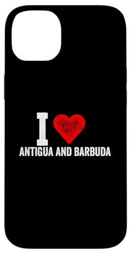 Lustiges Retro I Love Antigua und Barbuda mit rotem Herz Hülle für iPhone 14 Plus von I love "Custom" All Country's Tee