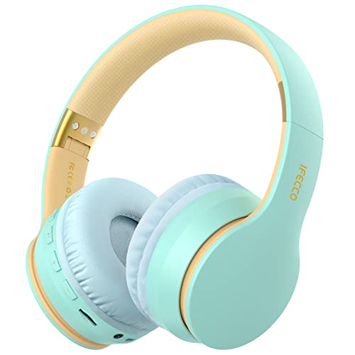 IFECCO Bluetooth 5.3 Kopfhörer Over-Ear, kopfhörer kabellos mit Eingebautem Mikrofon Micro SD/TF FM, HiFi Stereo Faltbare Wireless Headphones Kompatibel mit iPhone/iPad/Android/Laptops/PC von I love e iFecco