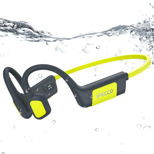 IFECCO Kopfhörer Schwimmen, Knochenschall Kopfhörer Bluetooth 5.4, IP68 wasserdichte Open Ear KopfhöRer mit MP3-Player 32GB Speicher, Unterwasser Sport Kopfhörer für Schwimmen Fahrrad Laufen IFECCO Kopfhörer Schwimmen, Knochenschall Kopfhörer Bluetooth 5.4, IP68 wasserdichte Open Ear KopfhöRer mit MP3-Player 32GB Speicher, Unterwasser Sport Kopfhörer für Schwimmen Fahrrad Laufen von I love e iFecco