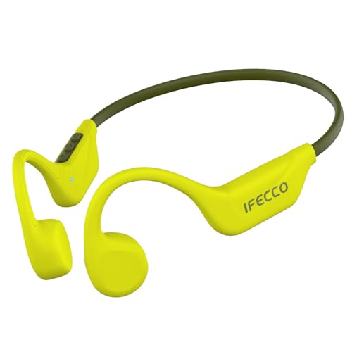 IFECCO Knochenschall Kopfhörer - Open Ear Bone Conduction Kopfhörer Bluetooth 5.4,IPX5 wasserdichte Schweißfeste Knochenschall Headset mit Mikrofon,Sport Kopfhörer für Läufer Radfahren Fahrrad IFECCO Knochenschall Kopfhörer - Open Ear Bone Conduction Kopfhörer Bluetooth 5.4,IPX5 wasserdichte Schweißfeste Knochenschall Headset mit Mikrofon,Sport Kopfhörer für Läufer Radfahren Fahrrad von I love e iFecco