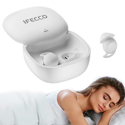 IFECCO Kopfhörer Schlaf Bluetooth 5.3 - Mini In Ear Weiche Schlaf-Ohrhörer Geräusch Blockierung,Unsichtbare Schlafkopfhörer Seitenschläfer,Kabellos Kopfhörer für Schlaf Sport Training Yoga von I love e iFecco