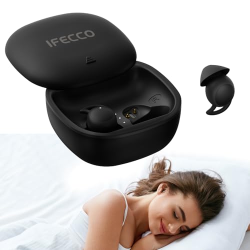 IFECCO Schlaf Kopfhörer Bluetooth 5.3 - Mini In Ear Weiche Schlaf-Ohrhörer,Unsichtbare Schlafkopfhörer Seitenschläfer,Kabellos Kopfhörer für Schlaf Sport Training Yoga Reisen von I love e iFecco