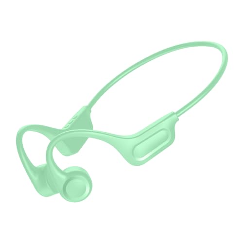 IFECCO X15 Knochenleitungskopfhörer Bluetooth 5.4 – IPX6 wasserdichte Knochenleitungs-Ohrhörer mit Mikrofon, offenes Ohr, kabellose Sport-Kopfhörer für Radfahren, Wandern(Grün) von I love e iFecco