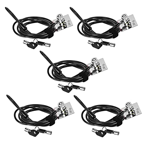 I3C Kabelschloss Sicherheitsschlosskabel Zahlenschloss Diebstahlsicherungs Kabel Zahlenkombinationschloss für Smartphone/Laptop/MacBook/iPad/iPhone/Tablets Lock Sicherheitsschloss (5 schwarz) von I3C