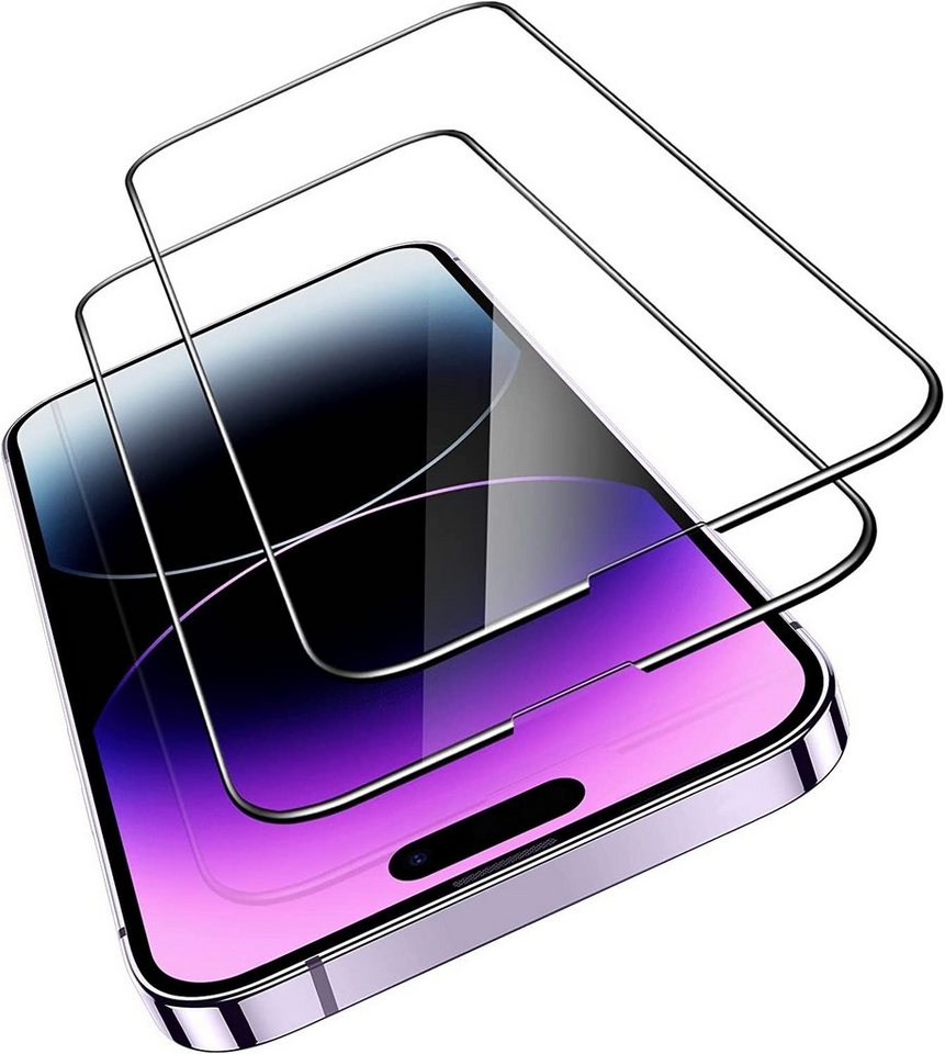 IACCU 2er Schutzfolie Panzerfolie 9H Gehärtetes Panzer Glas Displayfolie für für Apple iPhone 14 Pro Max, Displayschutzglas, Schutzfolie, Displayfolie, Panzerglas, Kratzschutz, Hochwertiger Schutz, iPhone Bildschirmschutz, Einfache Installation, Glas Set, 2 Stück, Kratzschutz, Schutzfolie, Kratzschutz, Panzerglas, iPhone Displayschutz von IACCU